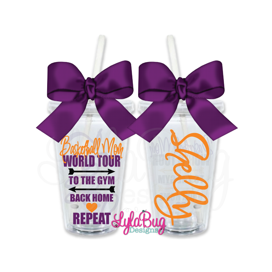 Basketball Mom World Tour Personalized Tumbler