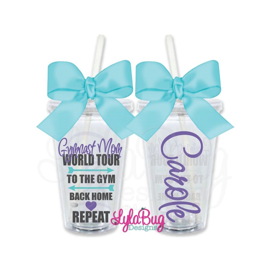 Gymnast Mom World Tour Personalized Tumbler