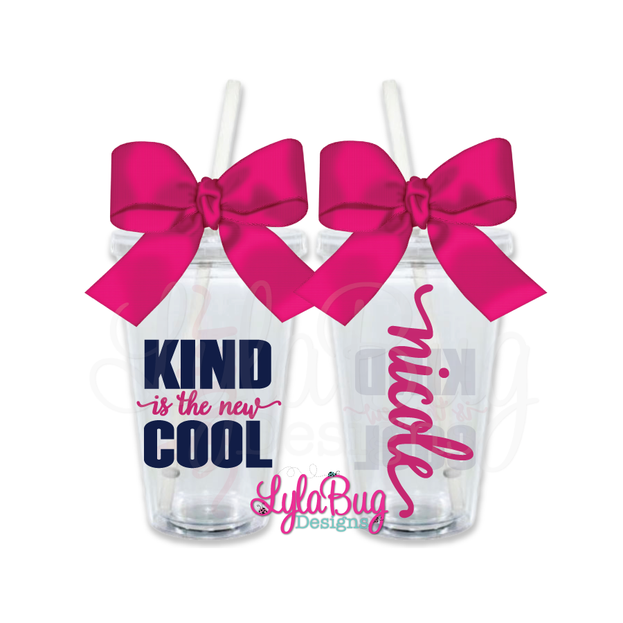 Kind is the New Cool Personalized Tumbler