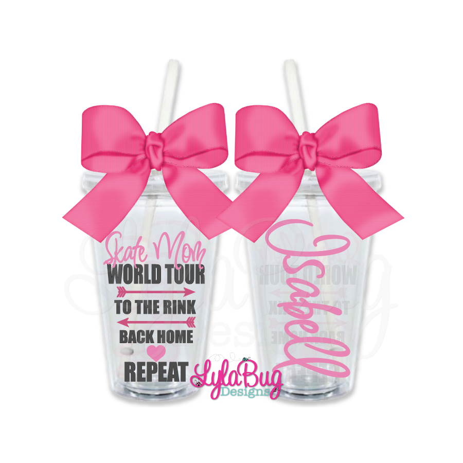 Skate Mom World Tour Personalized Tumbler