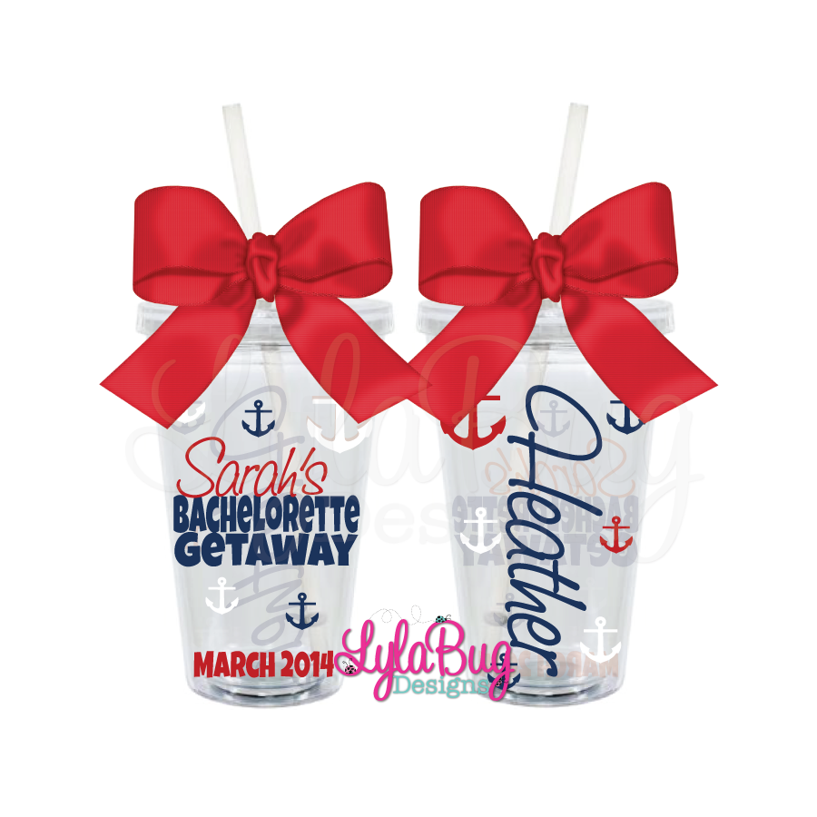 Anchor Bachelorette Tumbler