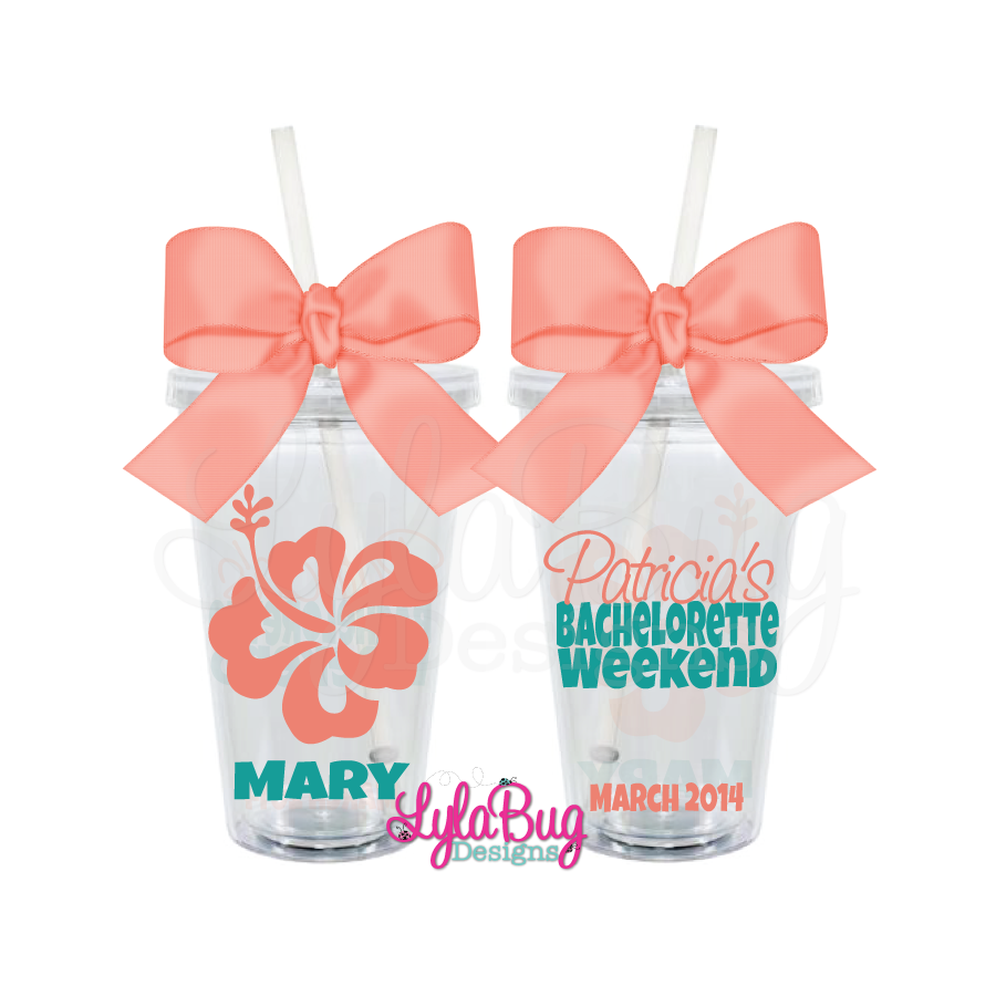 Hibiscus Bachelorette Tumbler 1