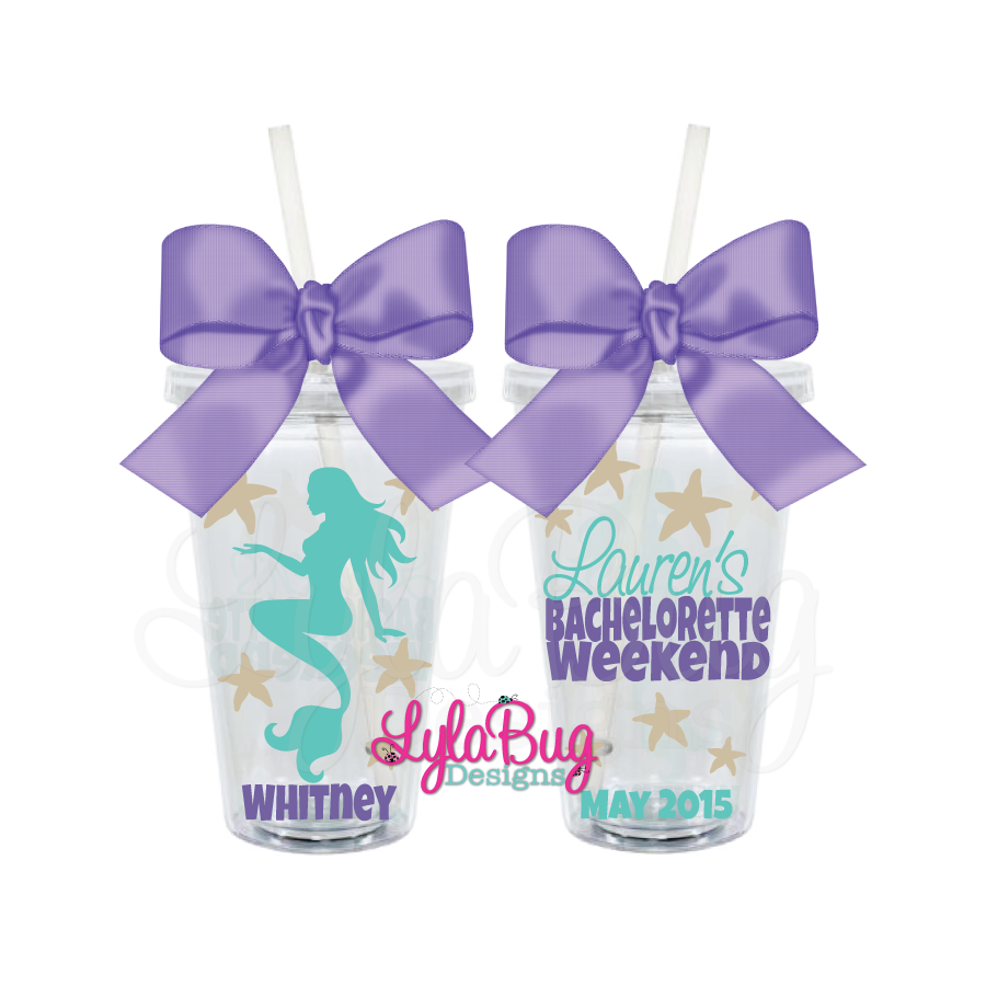 Mermaid Bachelorette Acrylic Tumbler