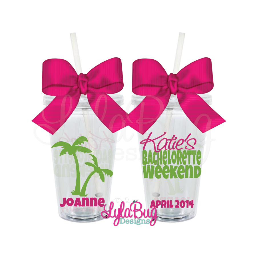 Palm Tree Bachelorette Tumbler