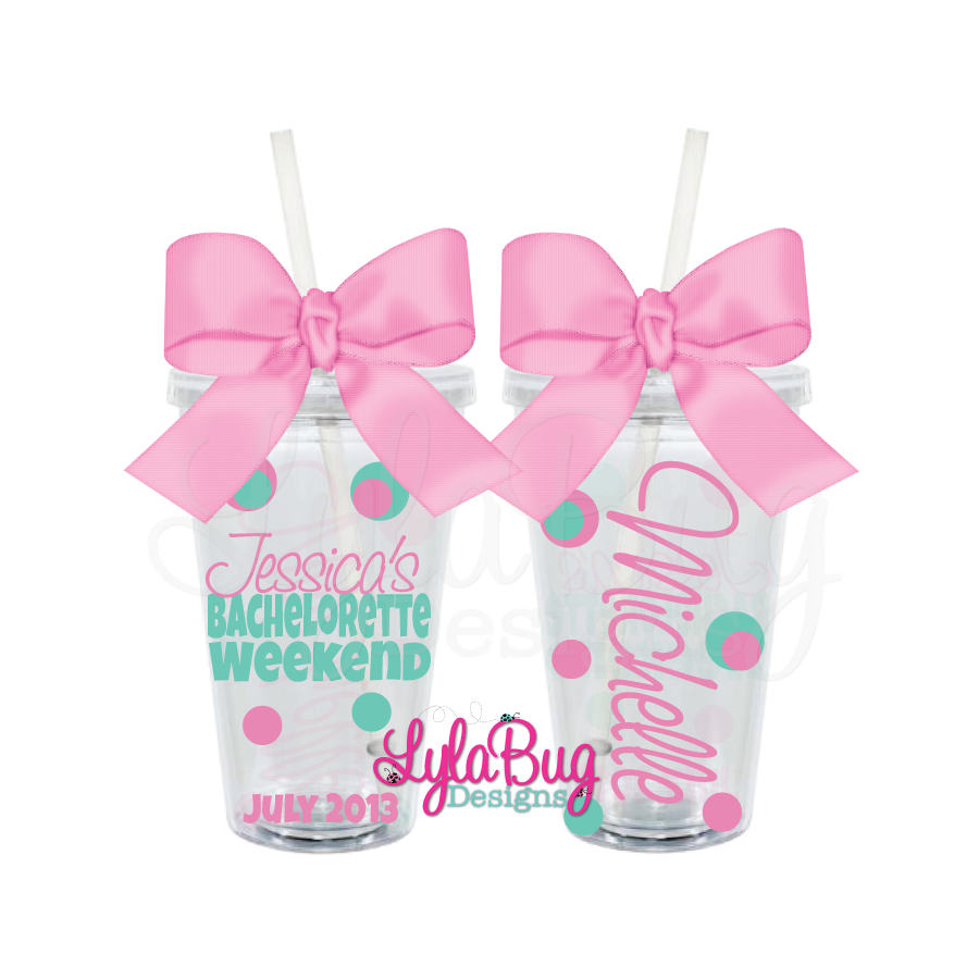 Polka Dot Bachelorette Tumbler