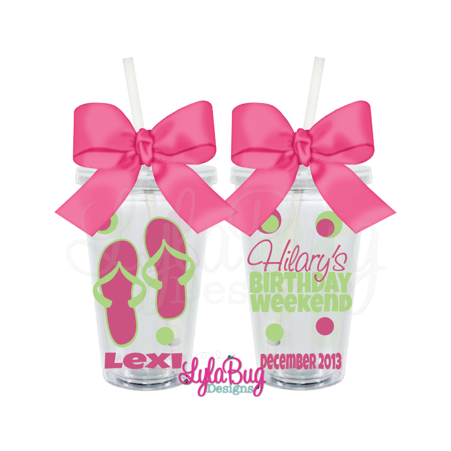 Flip Flop Birthday Tumbler