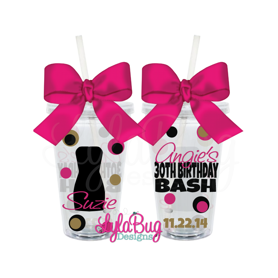 Little Black Dress Birthday Tumbler