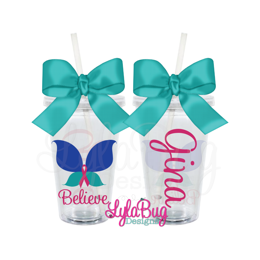 Butterfly Believe Thyroid Tumbler
