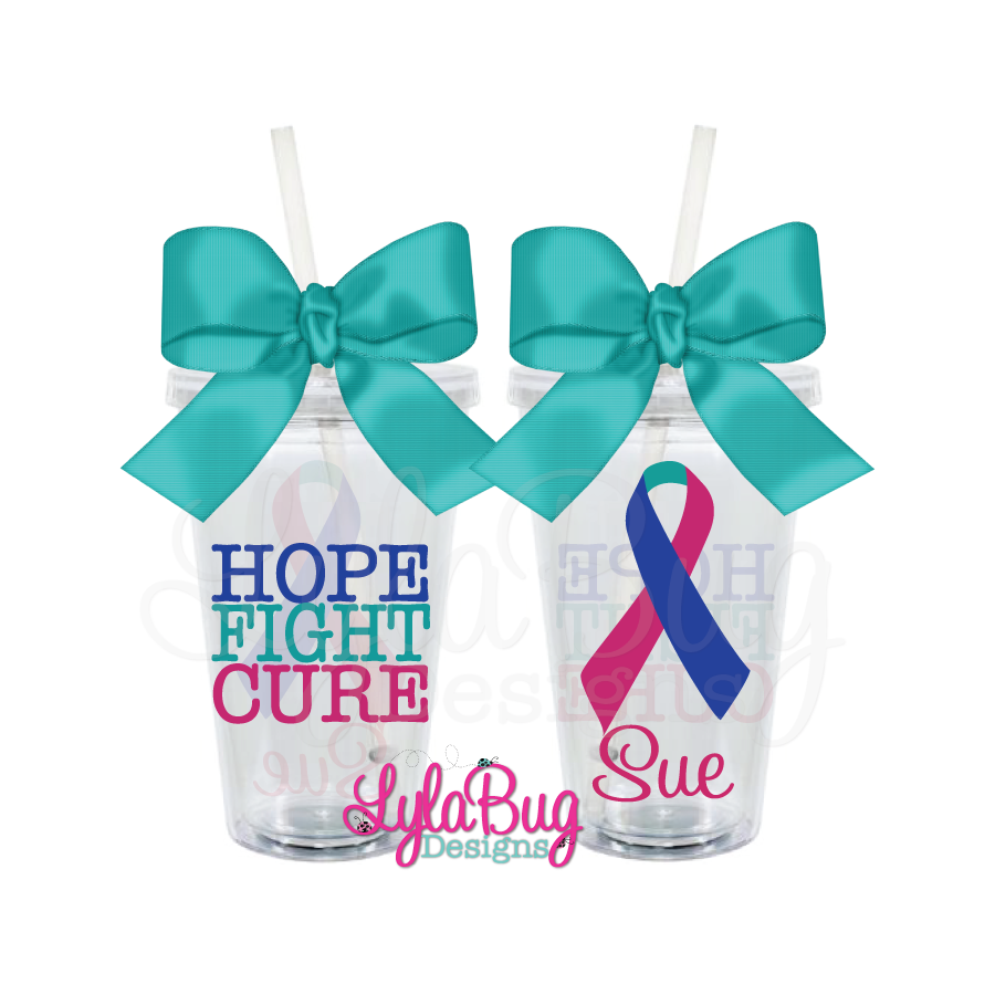 Hope Fight Cure Thyroid Tumbler