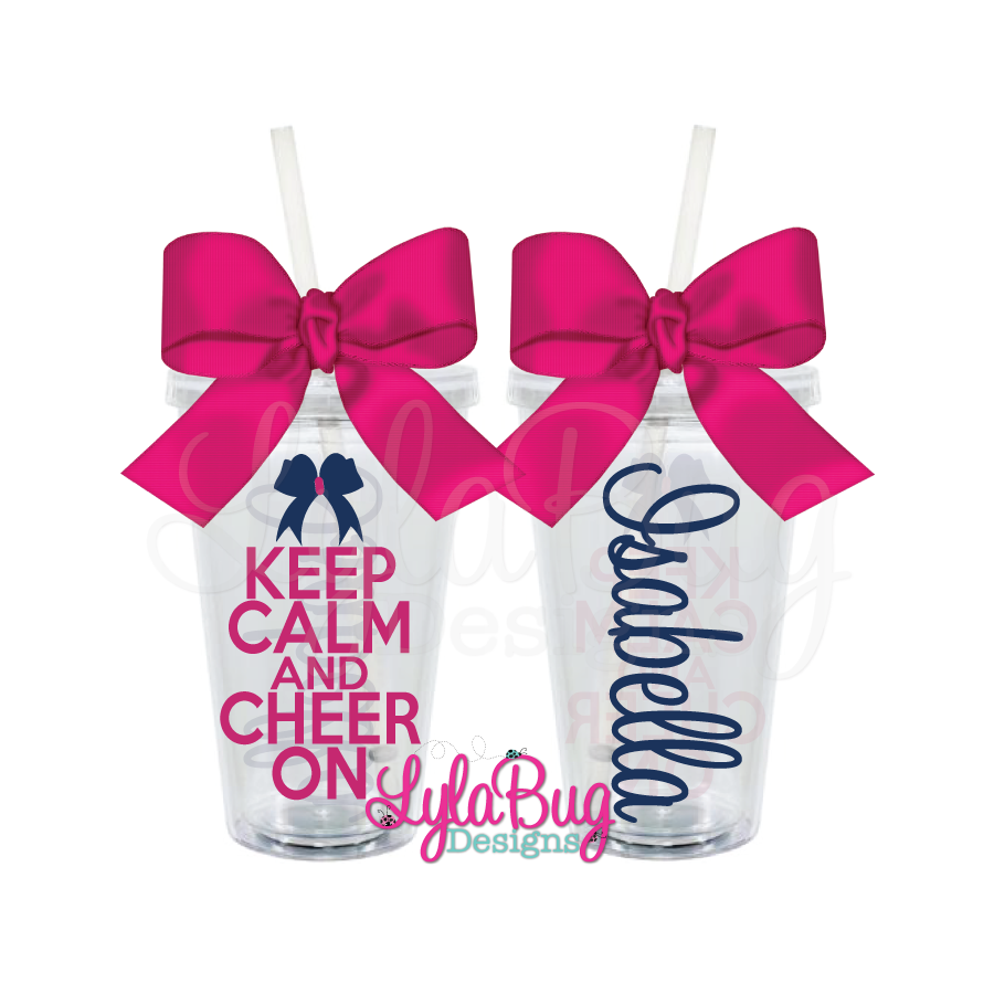 Keep Calm Cheer On Tumbler