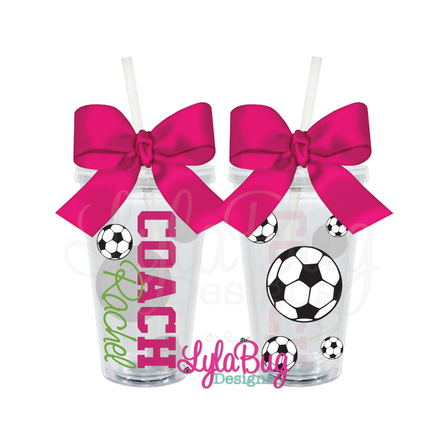 Female Soccer Coach Tumbler