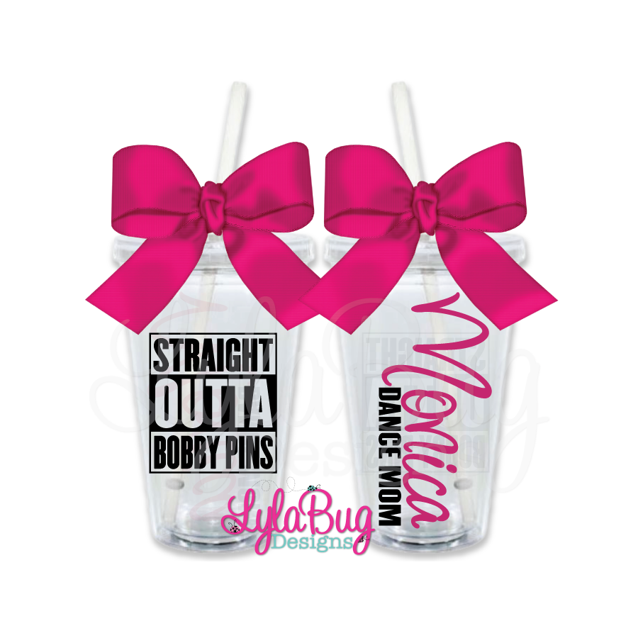 Straight Outta Booby Pins Personalized Tumbler