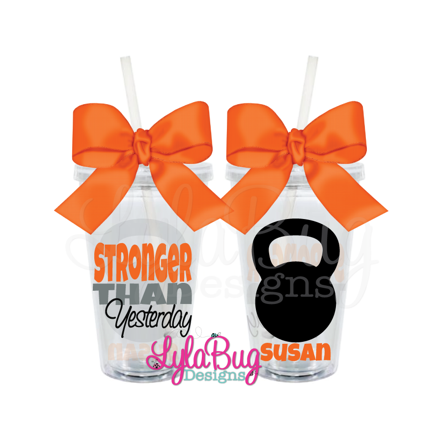 Stronger Than Yesterday Kettlebell Tumbler