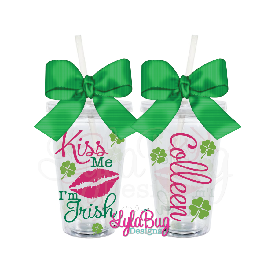 Kiss Me I'm Irish Tumbler