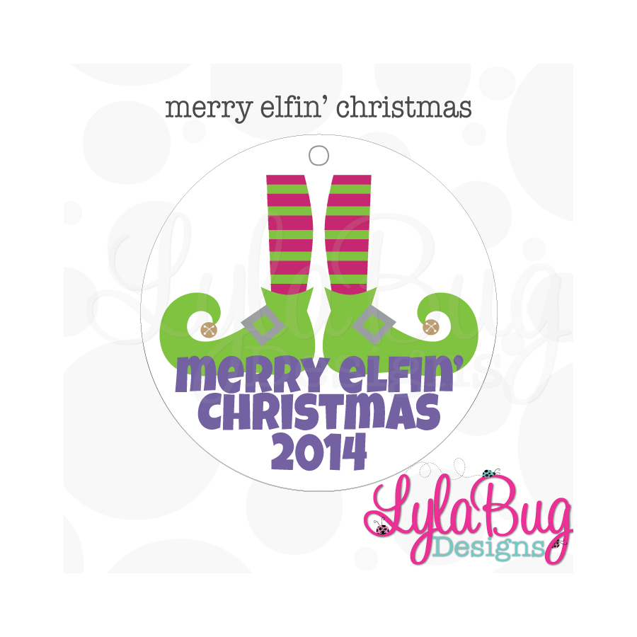 Merry Elfin' Christmas Ornament