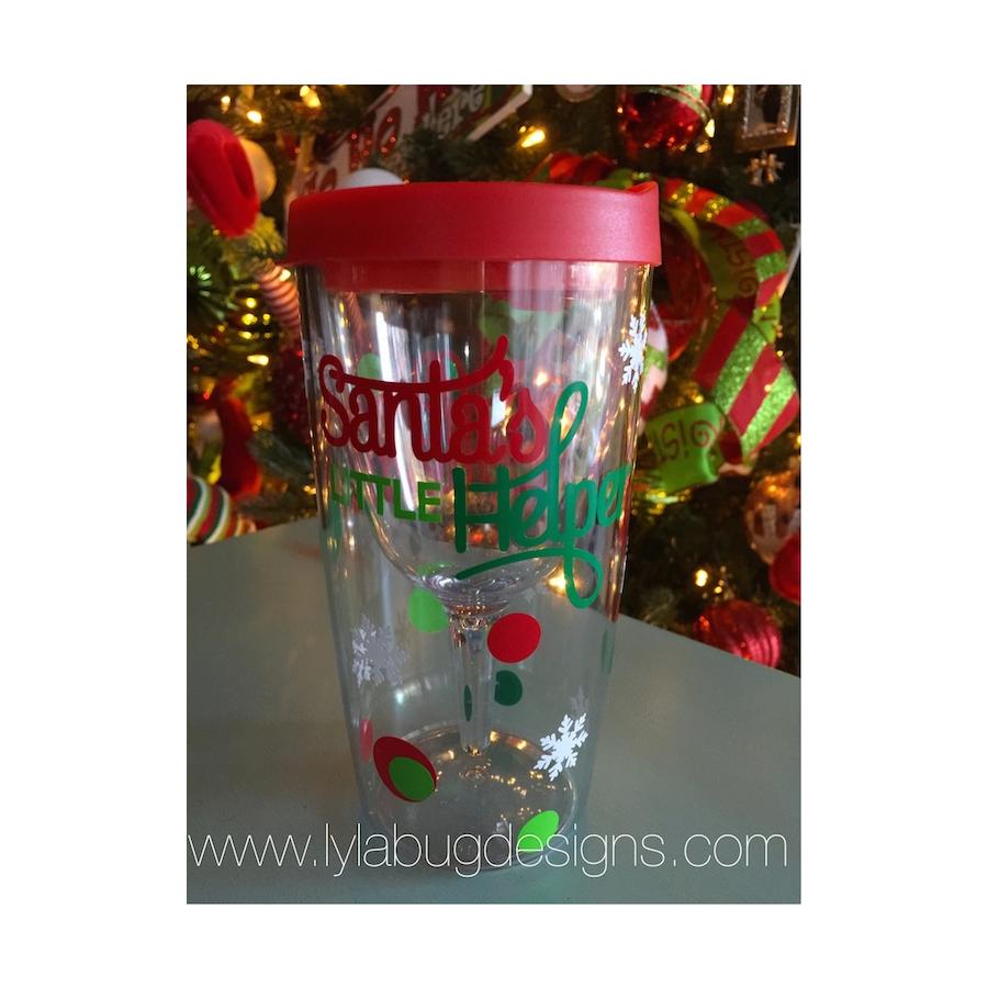 Santa's Little Helper Wine Tumbler