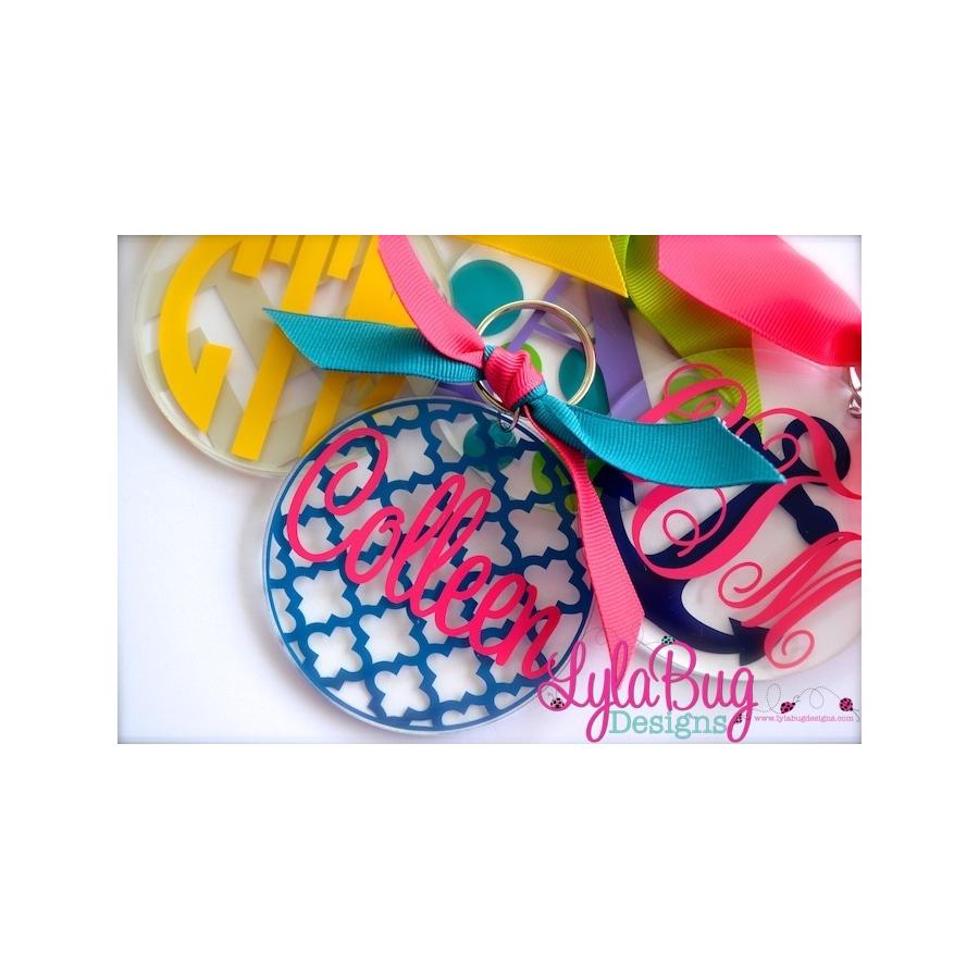 3" Round Personalized Keychain