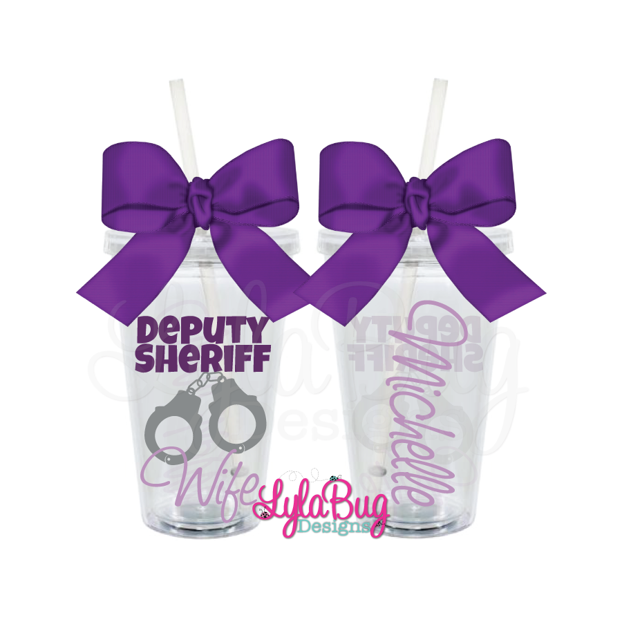 Deputy Sheriff Wife Handcuffs Tumbler