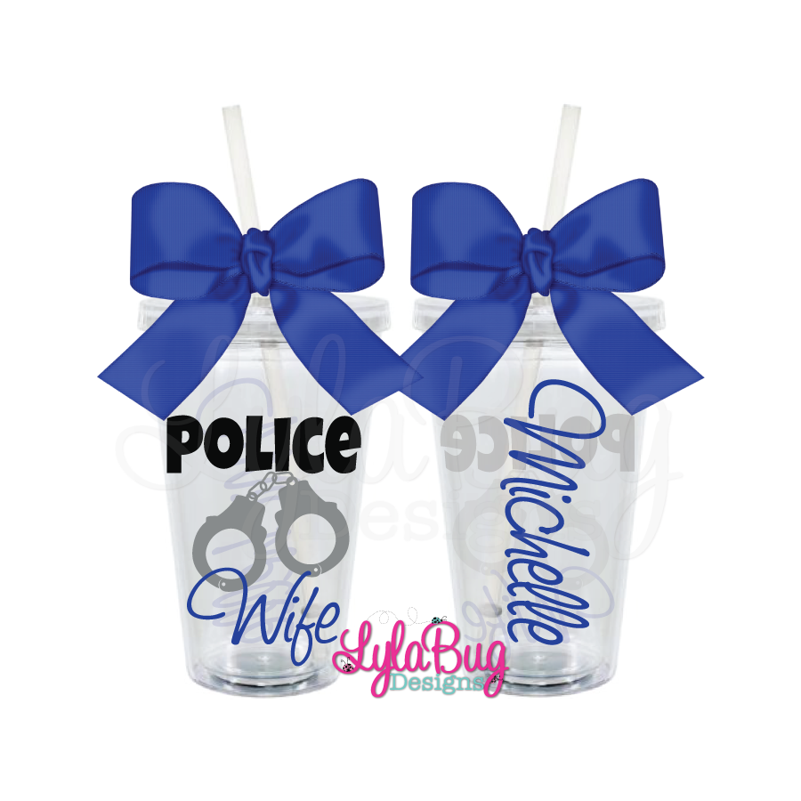 Police Wife Handcuffs Tumbler
