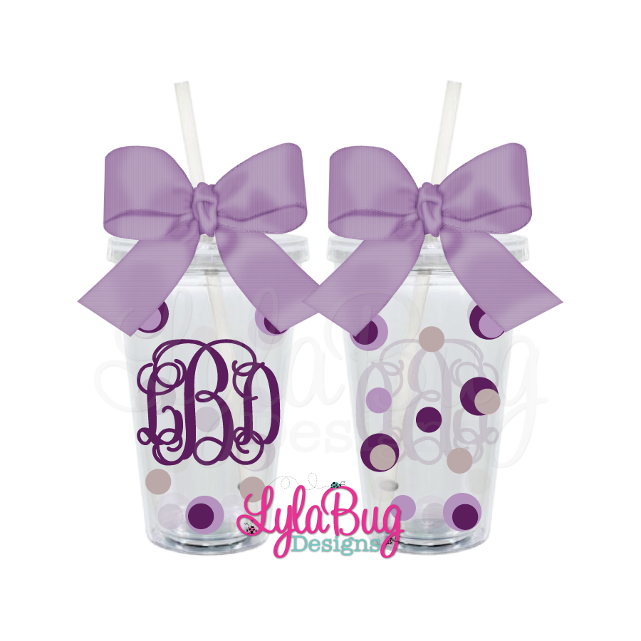 Vine Monogram Tumbler