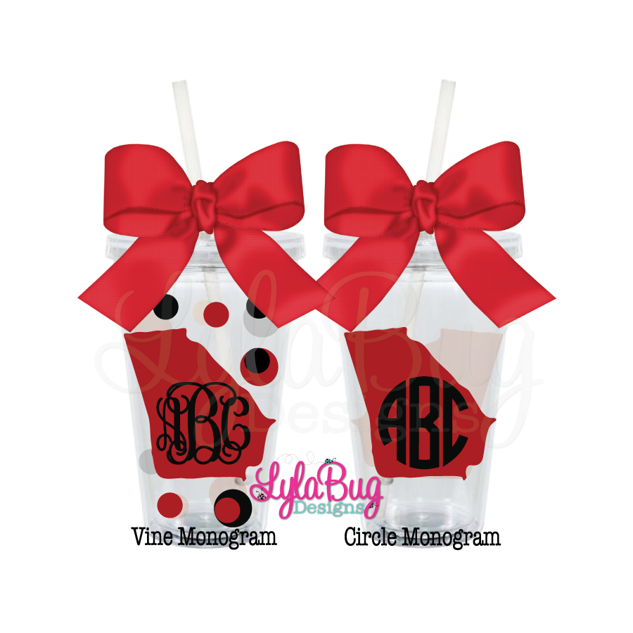 State Monogram Acrylic Tumbler