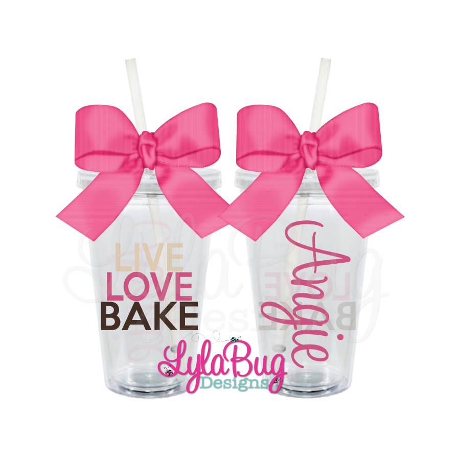 Live, Love, Bake Tumbler