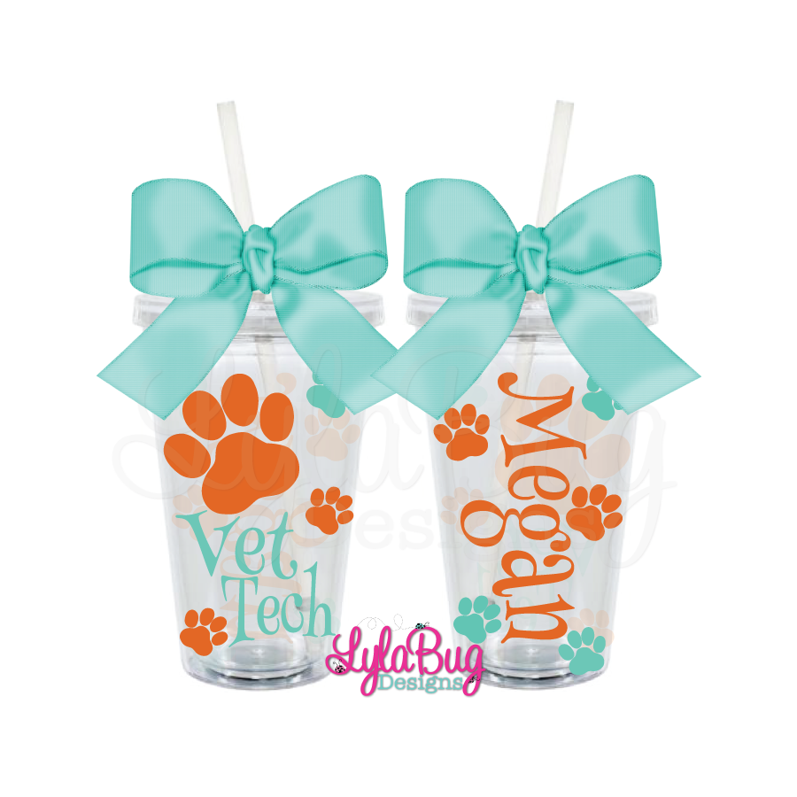 Vet Tech Personalized Acrylic Tumbler
