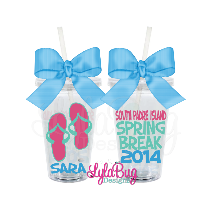 Spring Break Flip Flops Tumbler