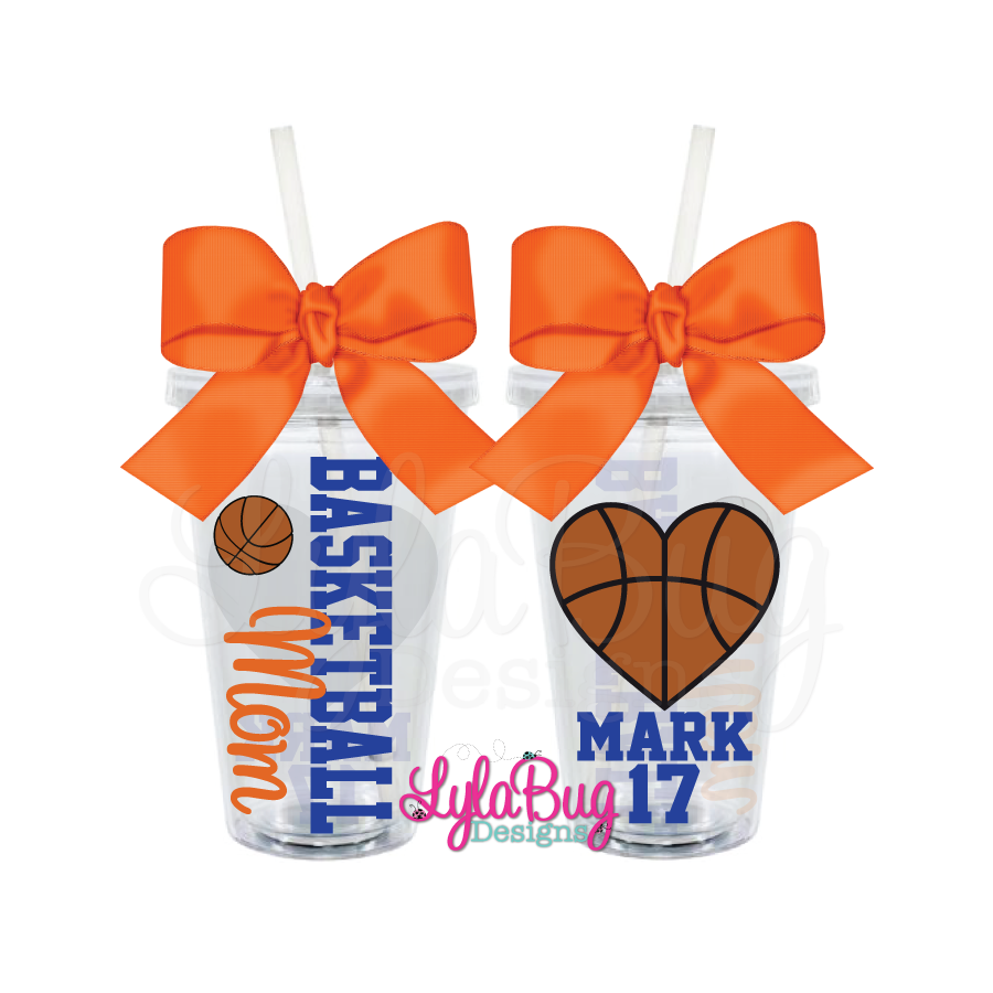 Basketball Mom Heart Tumbler