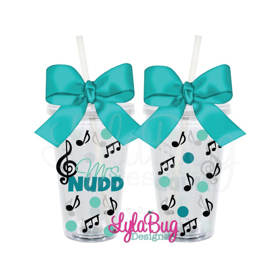 Music Teacher Personalized Acrylic Tumbler