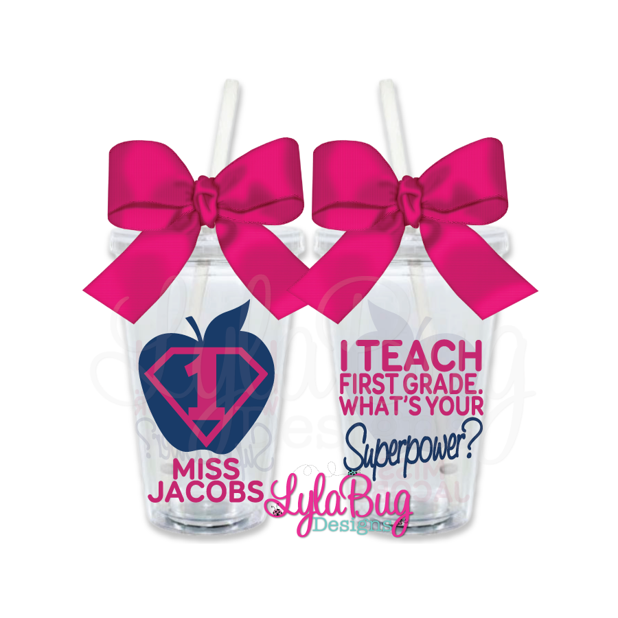 NEW! I Teach. GRADE What's Your Superpower? Tumbler