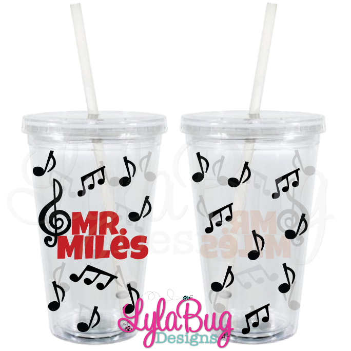 Music Teacher Personalized Acrylic Tumbler