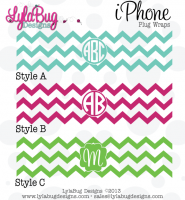 Chevron Monogram iPhone Plug Wrap