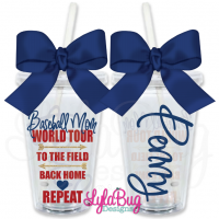 Baseball Mom World Tour Personalized Tumbler
