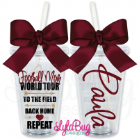 Football Mom World Tour Personalized Tumbler