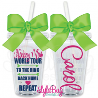 Hockey Mom World Tour Personalized Tumbler