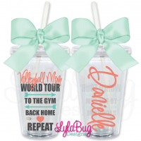 Volleyball Mom World Tour Personalized Tumbler