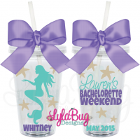 Mermaid Bachelorette Acrylic Tumbler