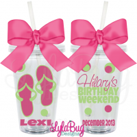 Flip Flop Birthday Tumbler