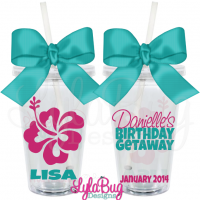 Hibiscus Birthday Tumbler 1