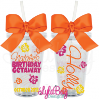 Hibiscus Birthday Tumbler