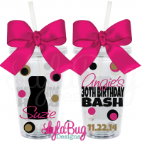Little Black Dress Birthday Tumbler