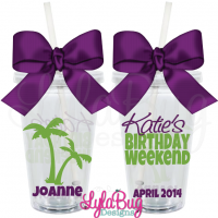 Palm Tree Birthday Tumbler