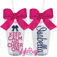 Keep Calm Cheer On Tumbler