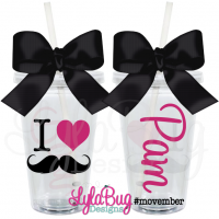 I HEART MUSTACHES Acrylic Tumbler
