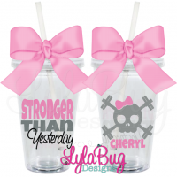 Stronger Than Yesterday Skull Tumbler