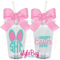 Bunny Monogram Easter Tumbler