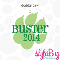 Dog Paw Christmas Ornament