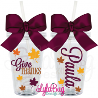 Give Thanks Acrylic Tumbler
