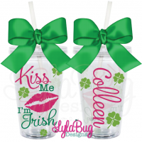 Kiss Me I'm Irish Tumbler